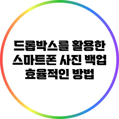 드롭박스를 활용한 스마트폰 사진 백업 효율적인 방법