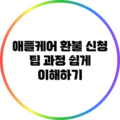애플케어 환불 신청 팁: 과정 쉽게 이해하기