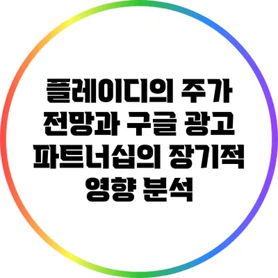 플레이디의 주가 전망과 구글 광고 파트너십의 장기적 영향 분석